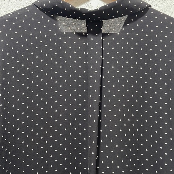 Chico's womens black with dots long sleeve blouse size 3 GUC - Picture 9 of 13